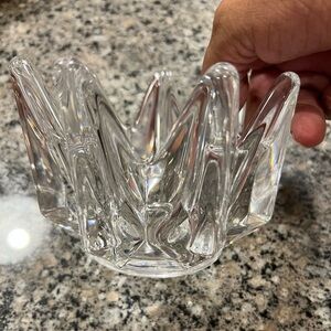 Elegant Clear Crystal Glass Trinket or Candle Glass Decorative holder